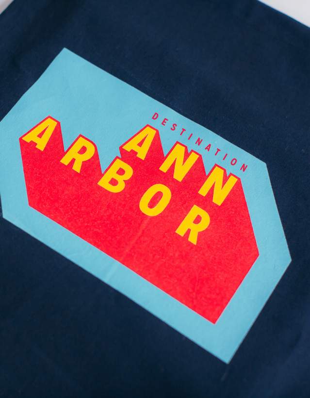 Tote bag with Ann Arbor logo