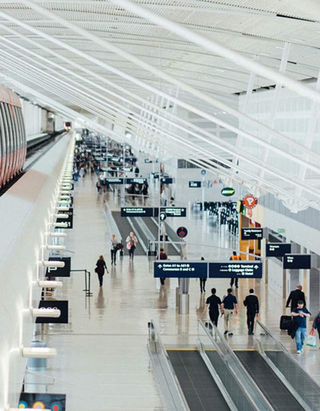 Tram at the Detroit Metro Airport