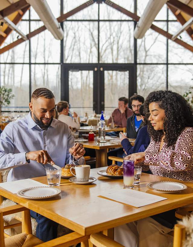 COUPLE DINING AT DIXBORO PROJECT