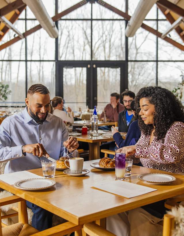 COUPLE DINING AT DIXBORO PROJECT