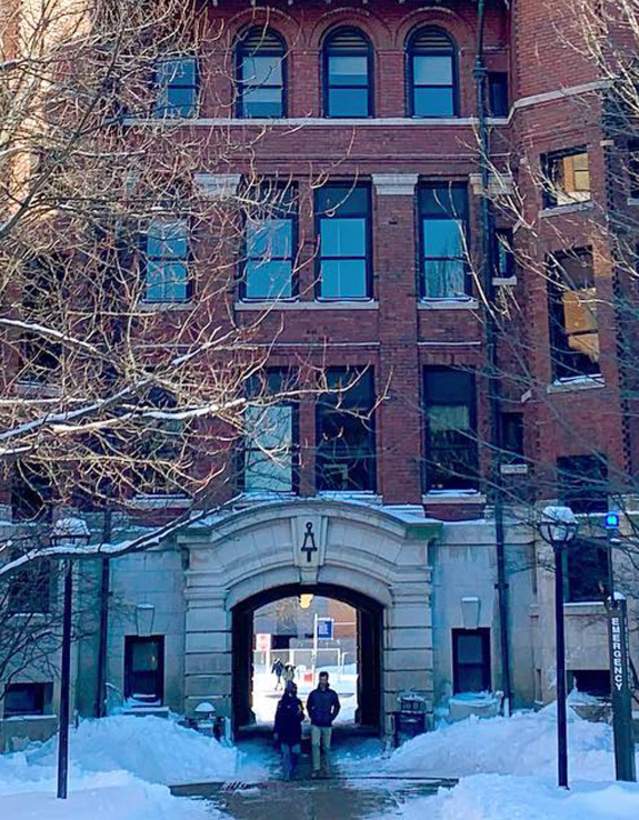 U-M West Hall in the Winter