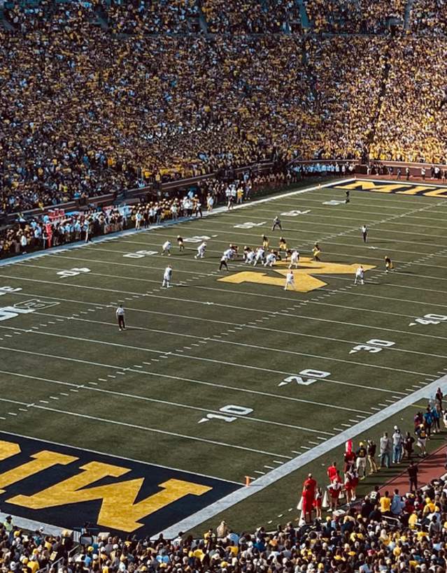 View of Michigan Stadium full on game day