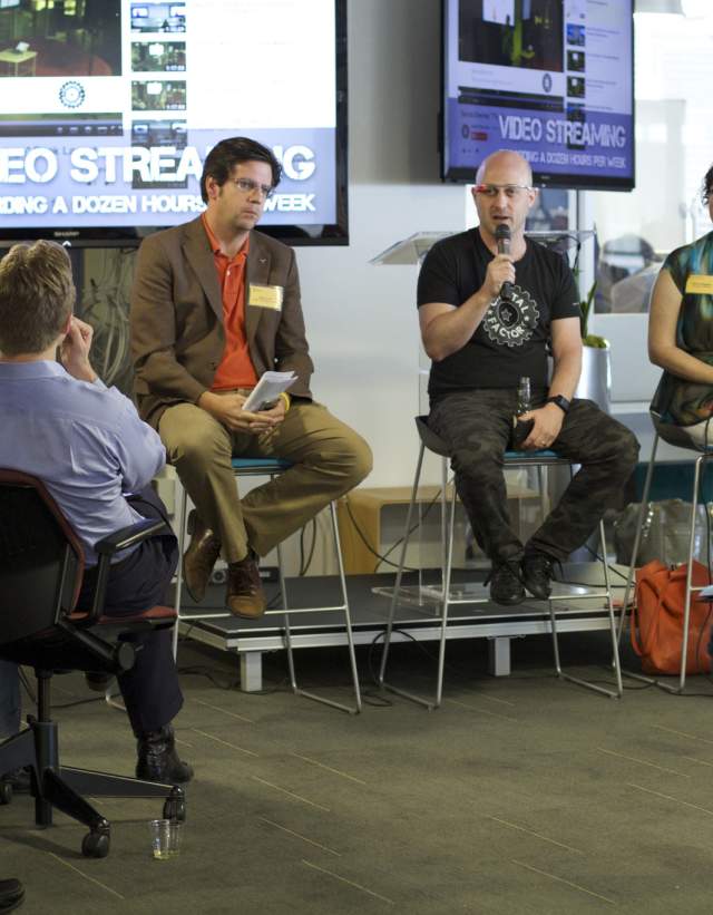 Joshua Baer speaking at Capital Factory in Austin Texas