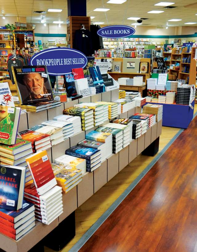 Books on table at BookPeople