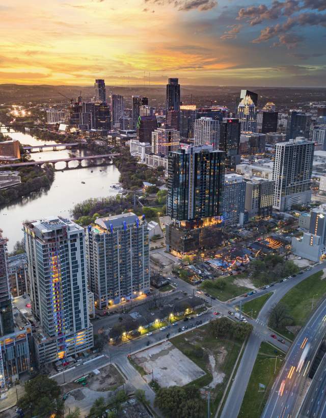 Downtown Austin Skyline at sunset