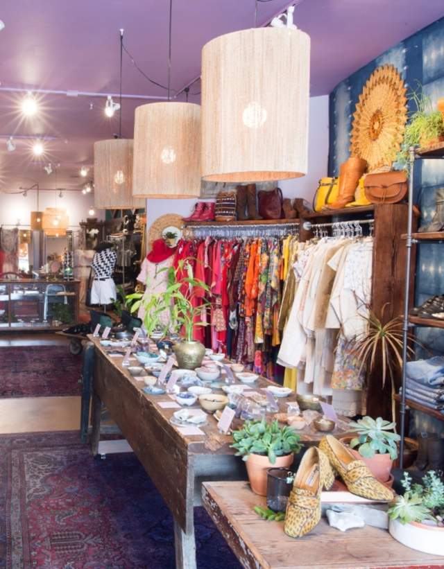 Store Interior at Charm School Vintage in austin texas