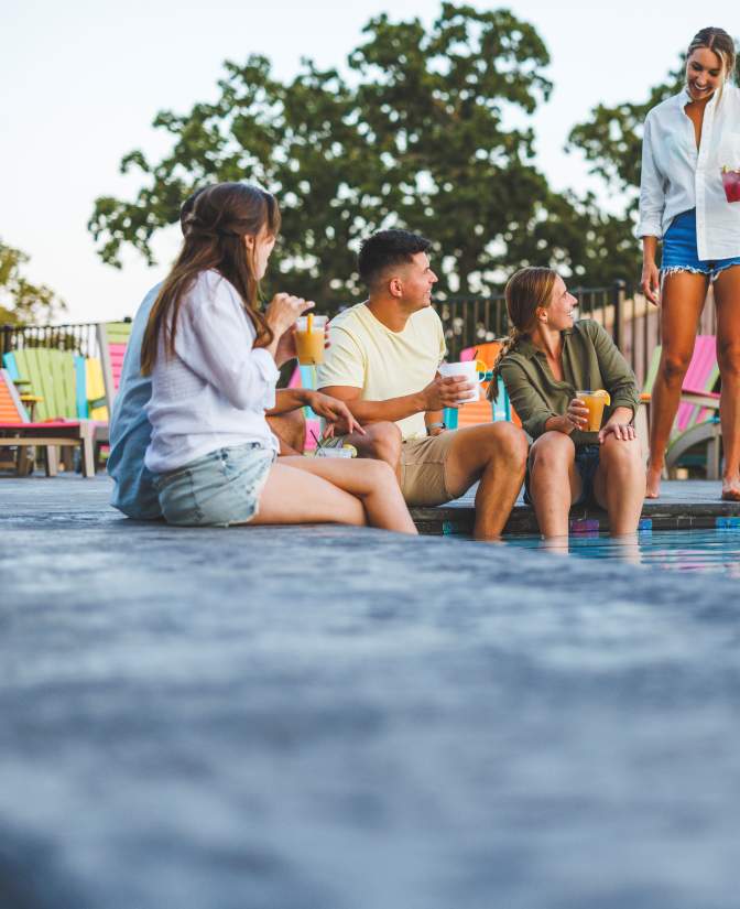 Pool Summer Friends Group Summer Lodging