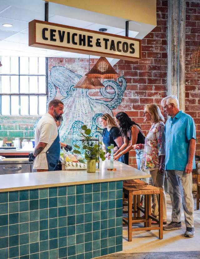 Ceviche & Tacos stand at Pullman Market