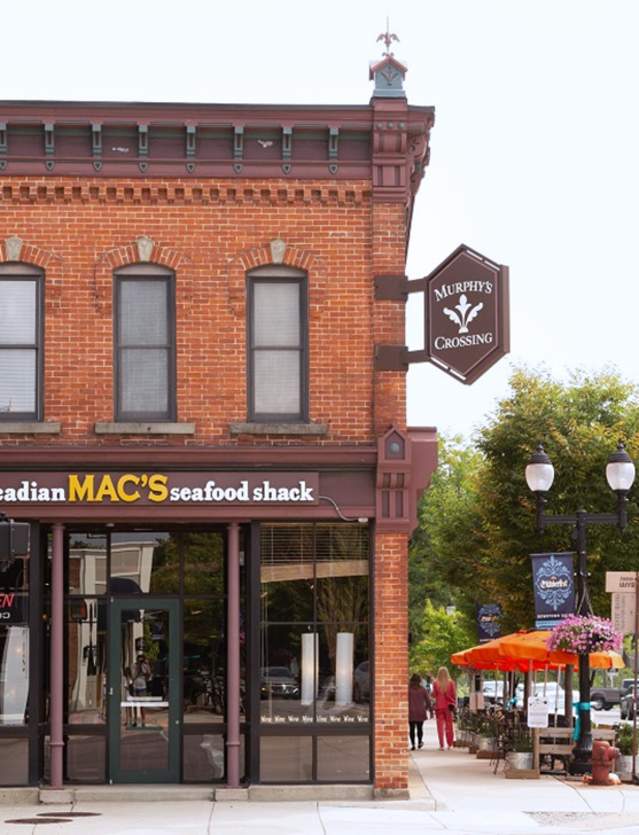 Downtown saline, outside of Mac's seafood