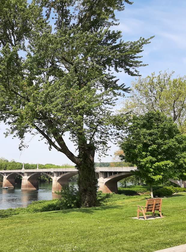 River Bridge in a small-town park
