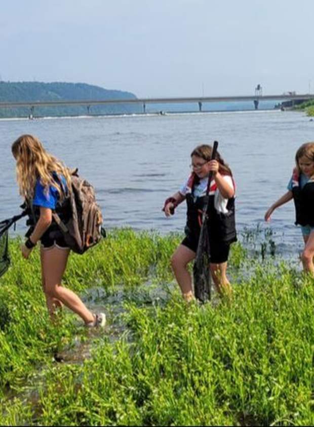 Kids Learning at River