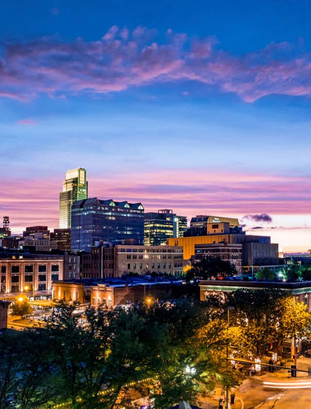 Omaha's Skyline from 10th Street Downtown