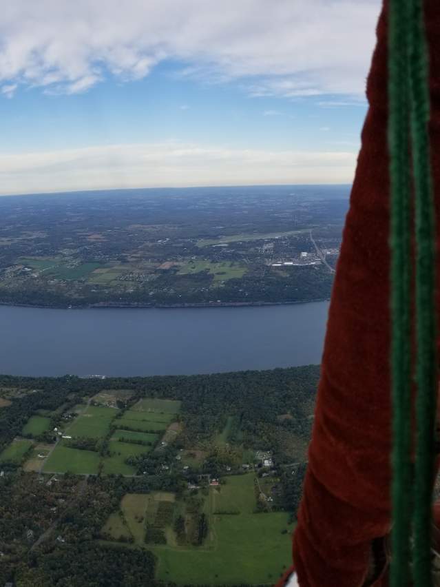 aerial view of cayuga lake