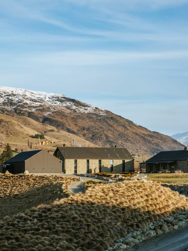 A winter snow dump at the Cardrona Distillery in Wānaka