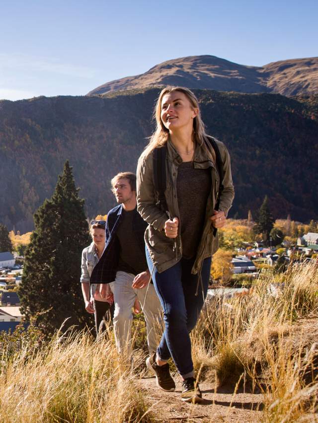 Autumn Hiking Above Queenstown New Zealand