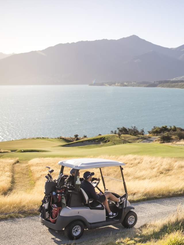 Golf Carts at Jack's Point along the lakeside