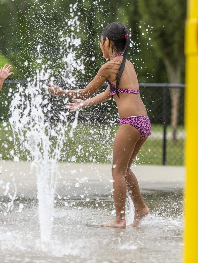 Children at Splash Pad