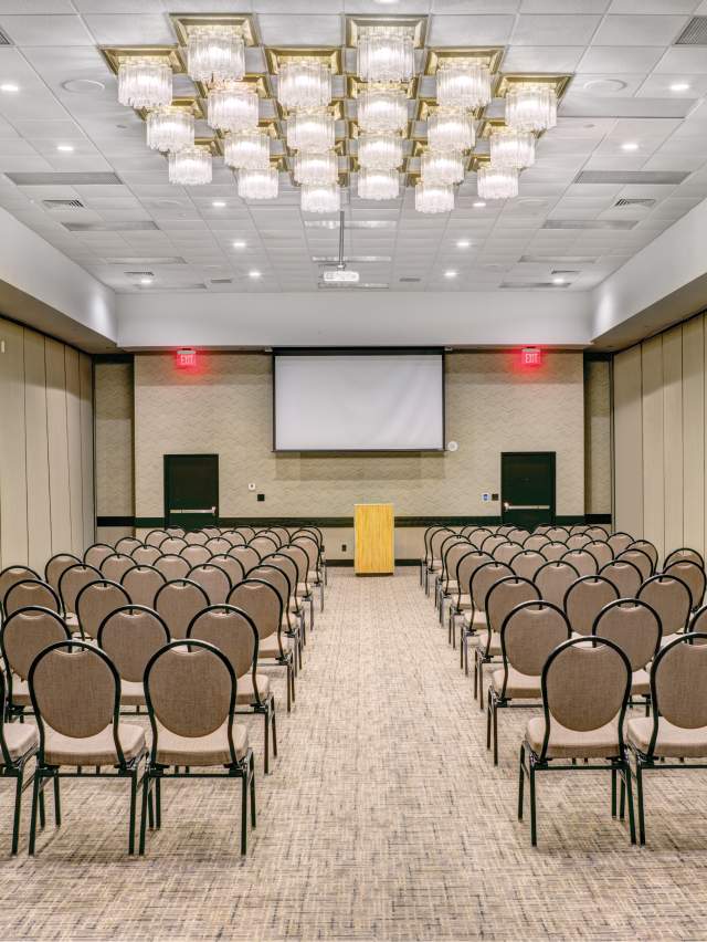 DoubleTree by Hilton in Fort Smith offers versatile event spaces, included a theater-style setup.