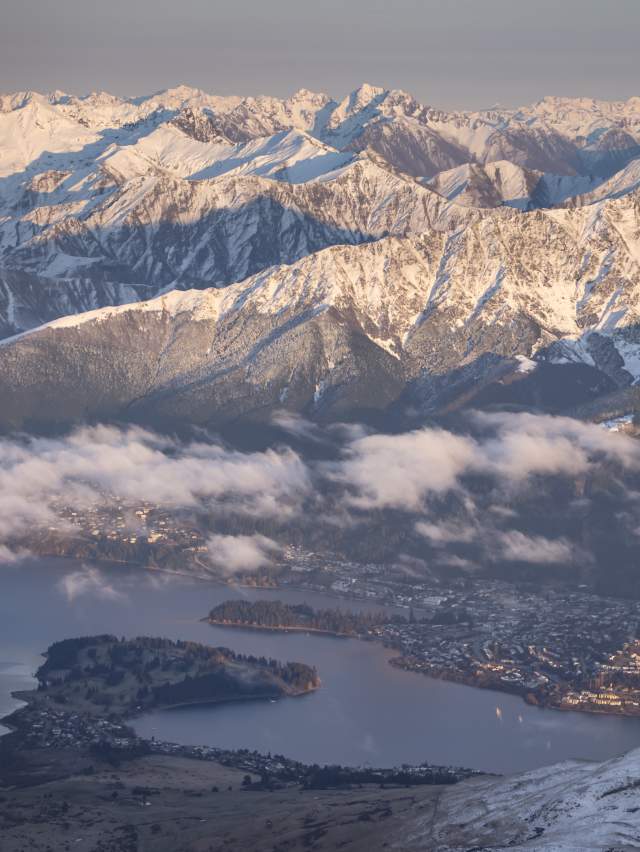 Remarkables Lookout towards Queenstown