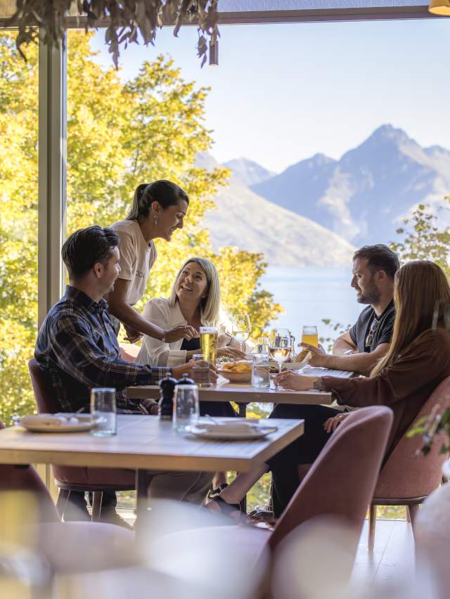 Friends dining at Soda, Queenstown