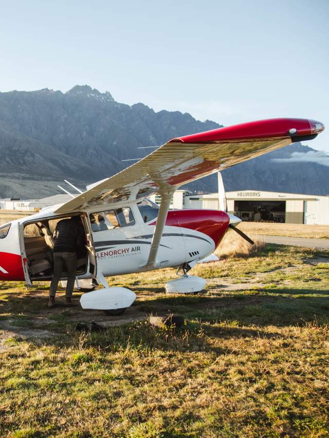 Glenorchy Air plane at Queenstown Airport