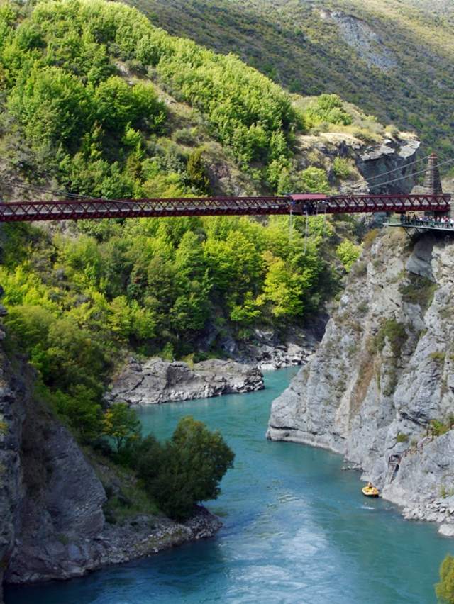 Panoramic photo of the Kawarau Bridge Bungy Centre