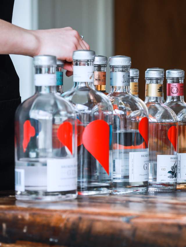 A line up Broken Heart Spirits