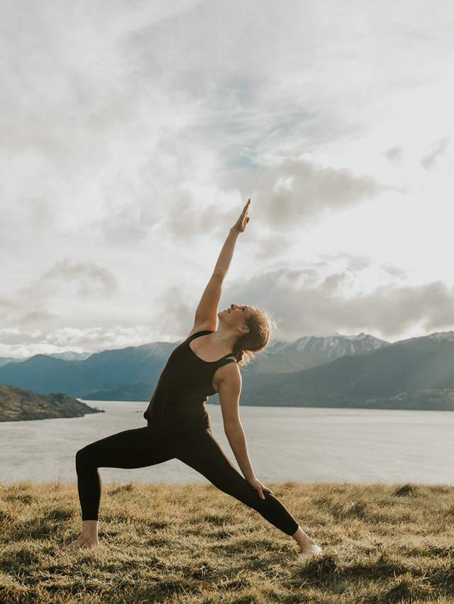 Yoga in Queenstown, surrounded by mountains and lakes