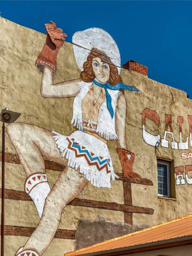 Calumet Says Howdy mural from the 1984 cult classic Red Dawn, Las Vegas, New Mexico, New Mexico Magazine