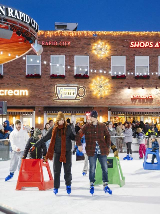 Main Street Square ice skating valentines day
