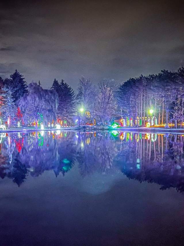 A view of the Woodland Lights holiday display