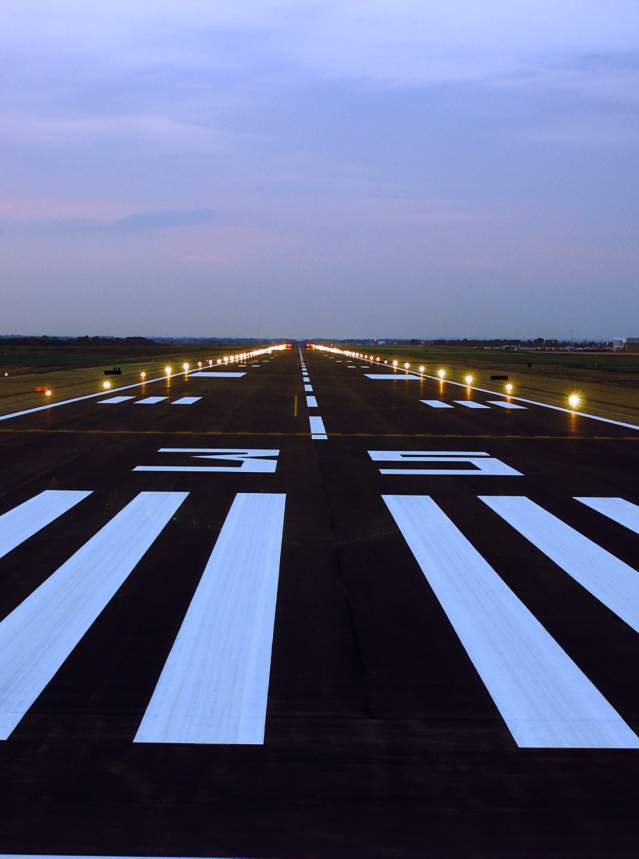 Photo of a runway at Salina Regional Airport, in Salina Kansas