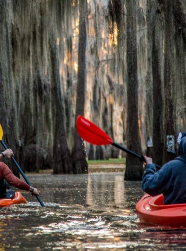 Byway Header With two people on red kayaks