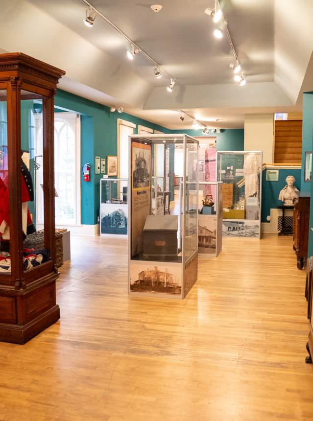 Museum artifacts and cases