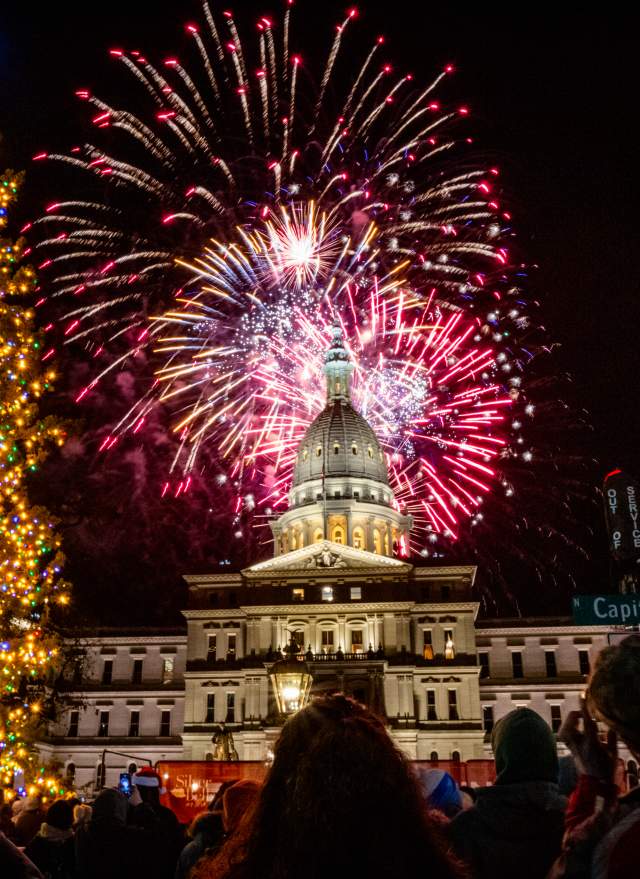 Fireworks over the State Capitol Building