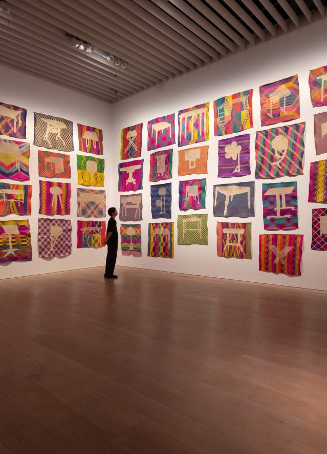 Prospect.6 - Yee I-Lann, with weaving by Roziah Binti Jalalid, Sanah Belasani, Kinnuhong Gundasali, Koddil Tamunang, Darwisa Binti Omar; Tikar Reben, 2020.