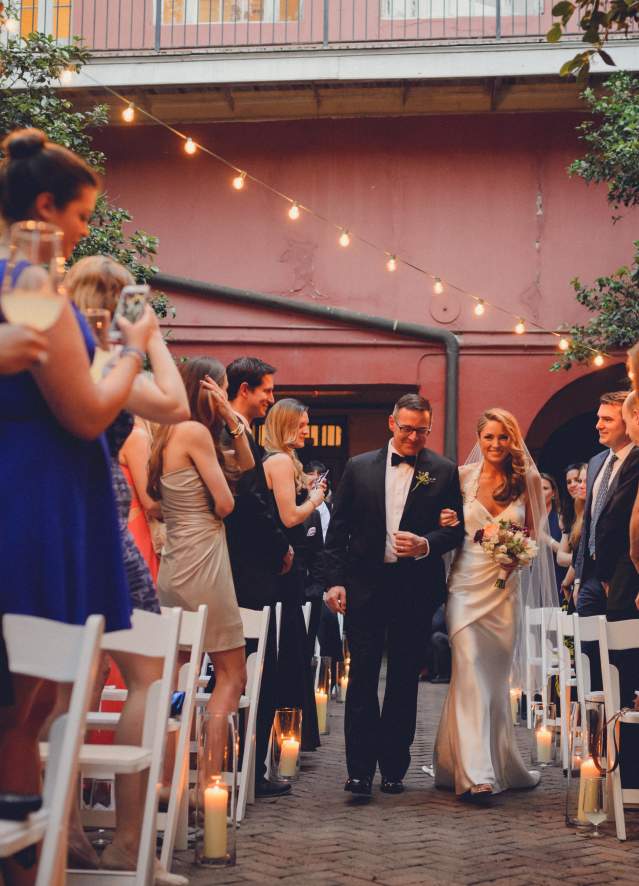 LGBT Bride walking down aisle