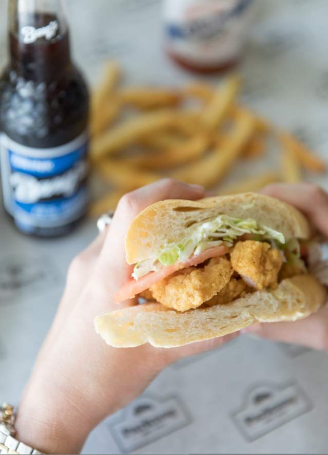 poboy, parkway, fried shrimp
