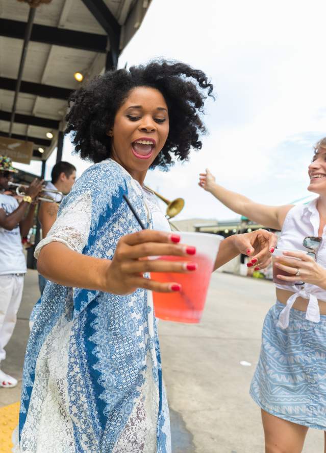 Dancing to Street Musicians