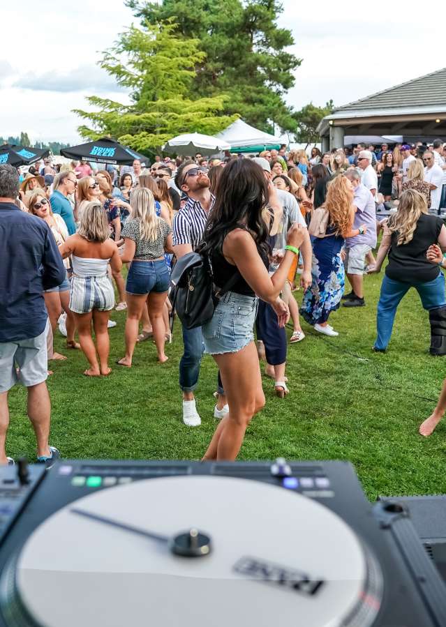 People dancing at festival