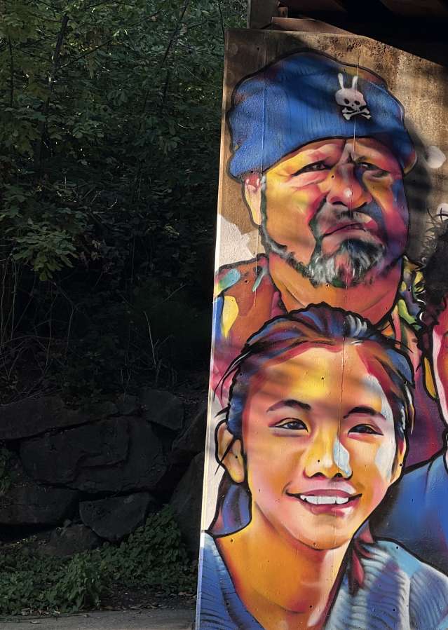 A vibrant mural in Kirkland Washington
