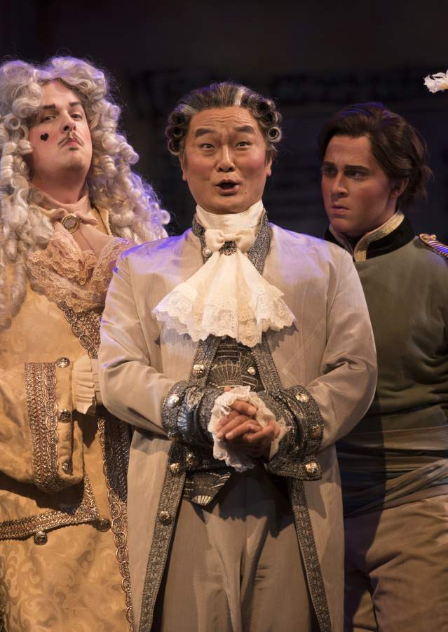 Actors in period costumes at the Opera Delaware Festival 2017