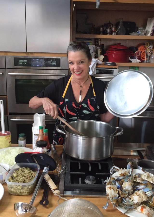 Poppy Tooker in the kitchen