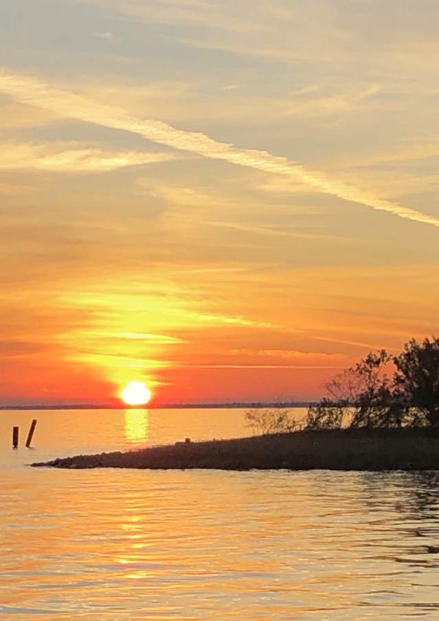 Madisonville Lighthouse, taken by cc, sunset