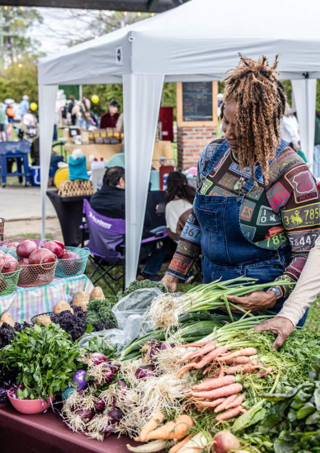 Shopping at Mandeville Farmers Market