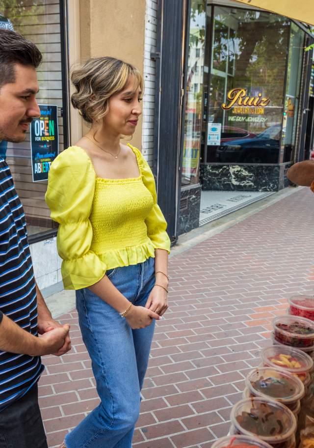 Couple with Street Vendor