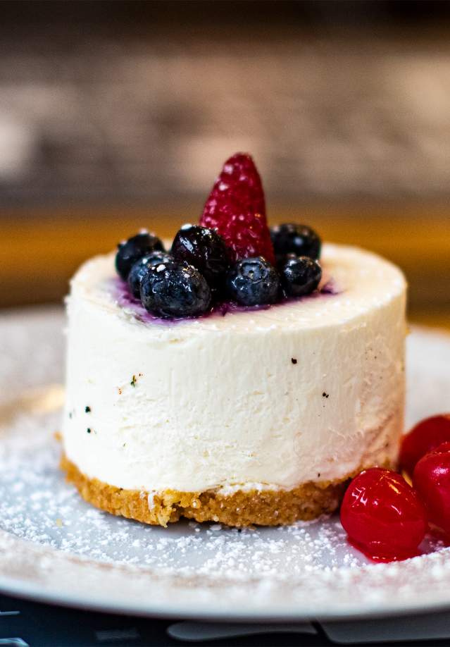 single-serving cheesecake from Madeleine's