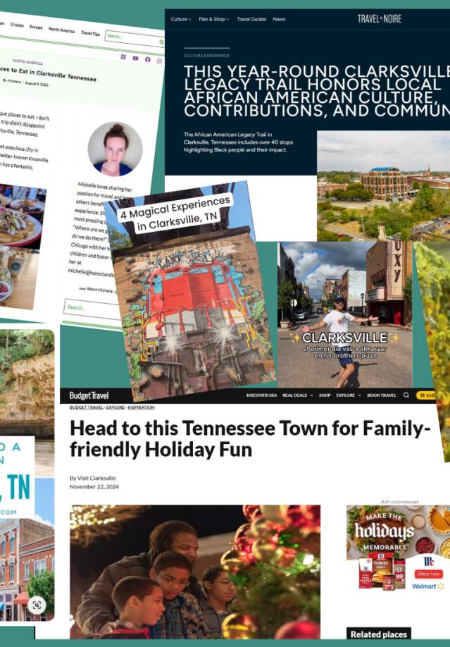 graphic of news clippings