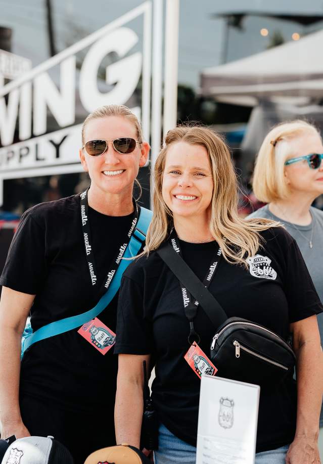 Stephanie and Amy at Festival