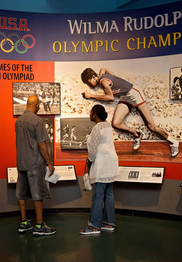 Wilma Rudolph exhibit at the Customs House Museum.